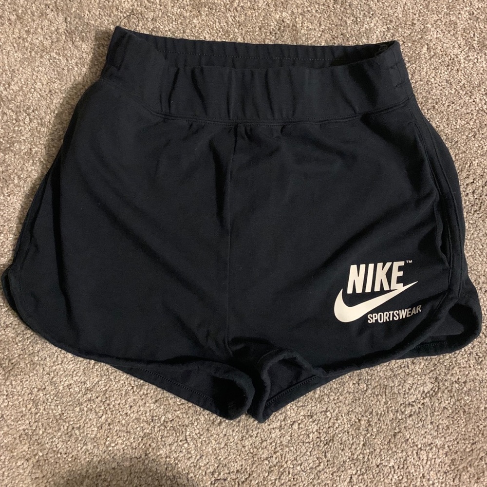 High waisted nike black shorts